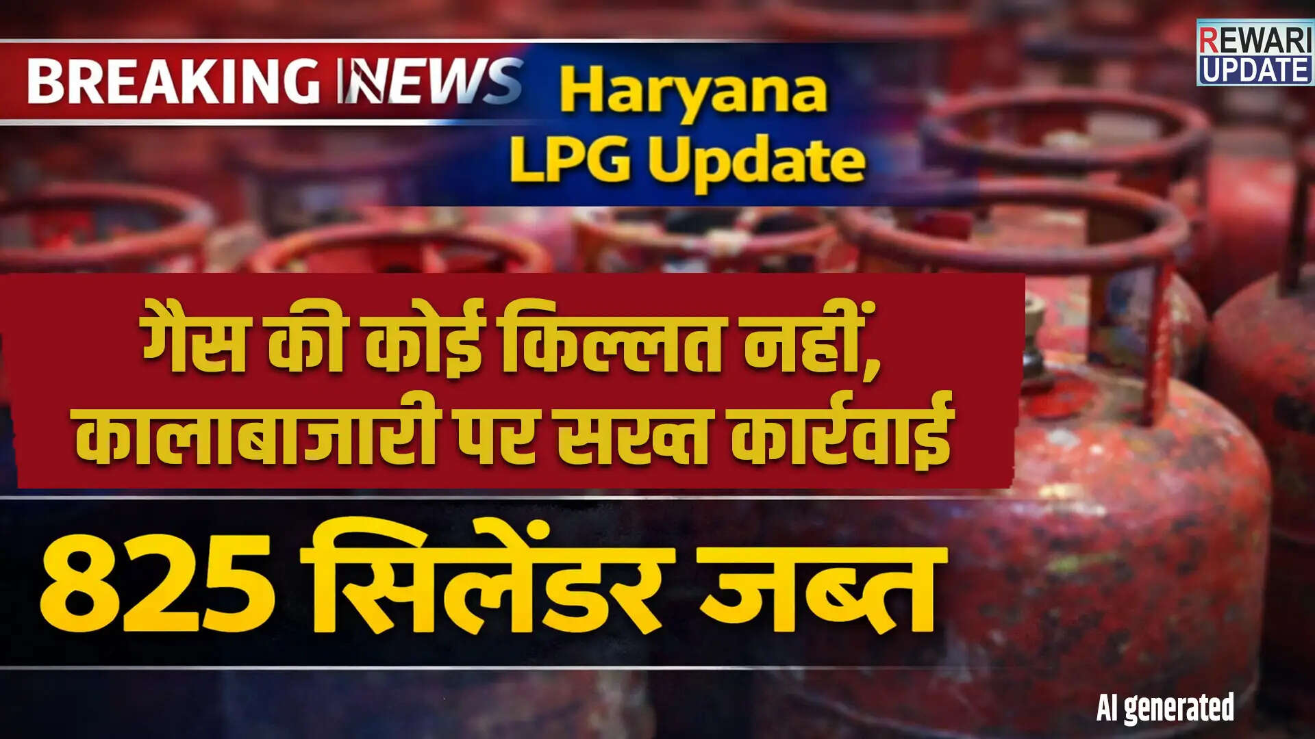 हरियाणा में LPG की स्थिति सामान्य, कालाबाजारी पर सख्त कार्रवाई
