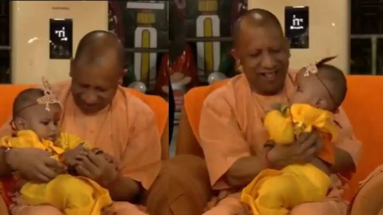 श्रीकृष्ण जन्माष्टमी 2025: योगी आदित्यनाथ का बच्चों के साथ खास पल