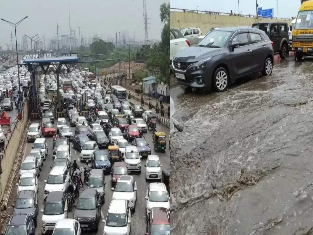 दिल्ली-एनसीआर में बारिश से यातायात प्रभावित, जलभराव की समस्या