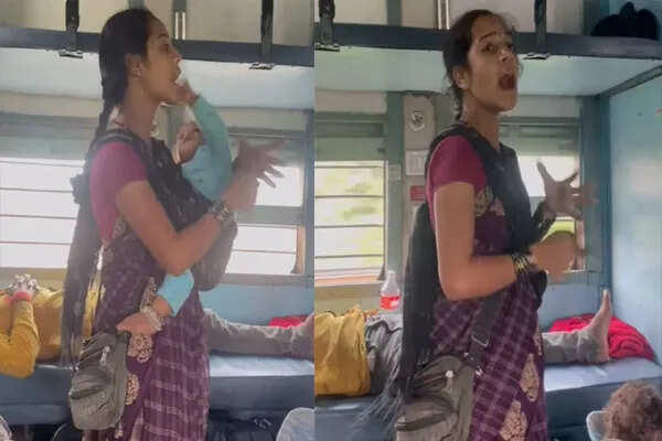 ट्रेन में गाना गाकर मां ने जीता दिल, वीडियो हुआ वायरल