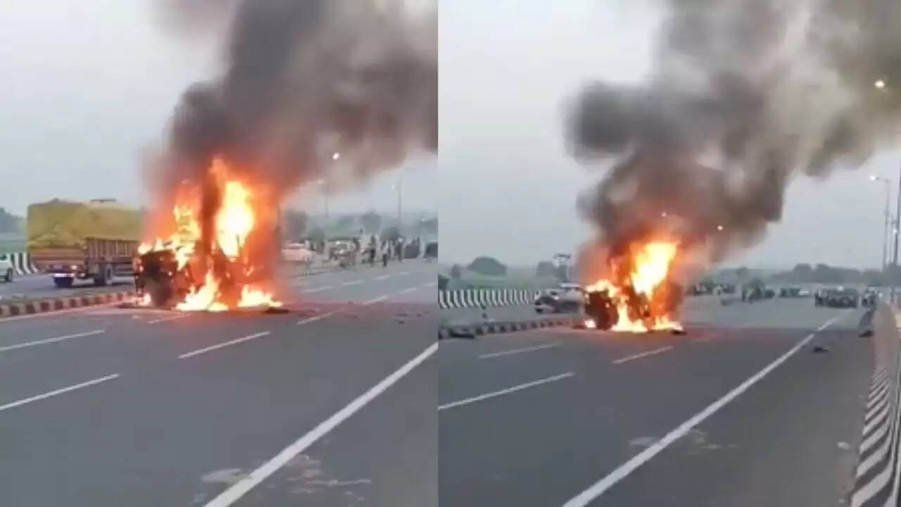 अलीगढ़ में सड़क दुर्घटना: चार की जलकर मौत, एक गंभीर घायल
