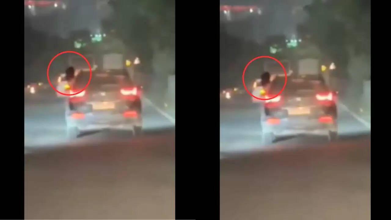 लखनऊ में चलती कार से लटककर लड़की ने किया अश्लील स्टंट, पुलिस ने शुरू की जांच