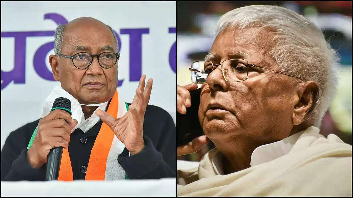 दिग्विजय सिंह की लालू यादव और तेजस्वी यादव से मुलाकात: सीट बंटवारे पर चर्चा