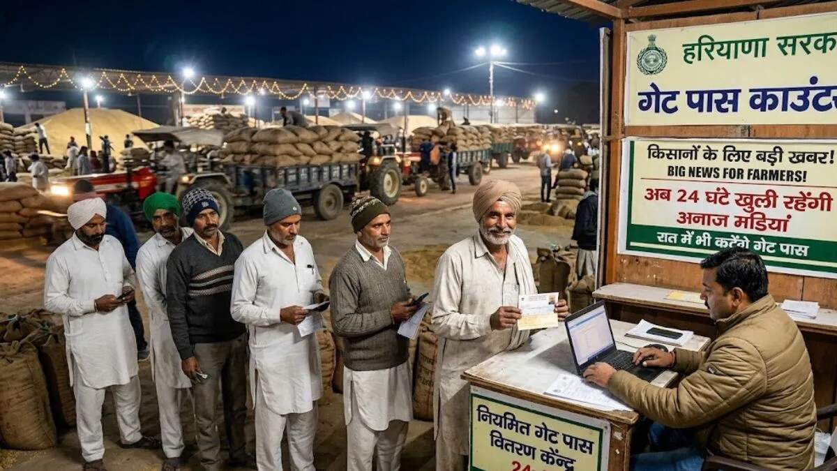 हरियाणा सरकार ने किसानों को दी राहत, मंडियों को 24 घंटे खोलने का निर्णय