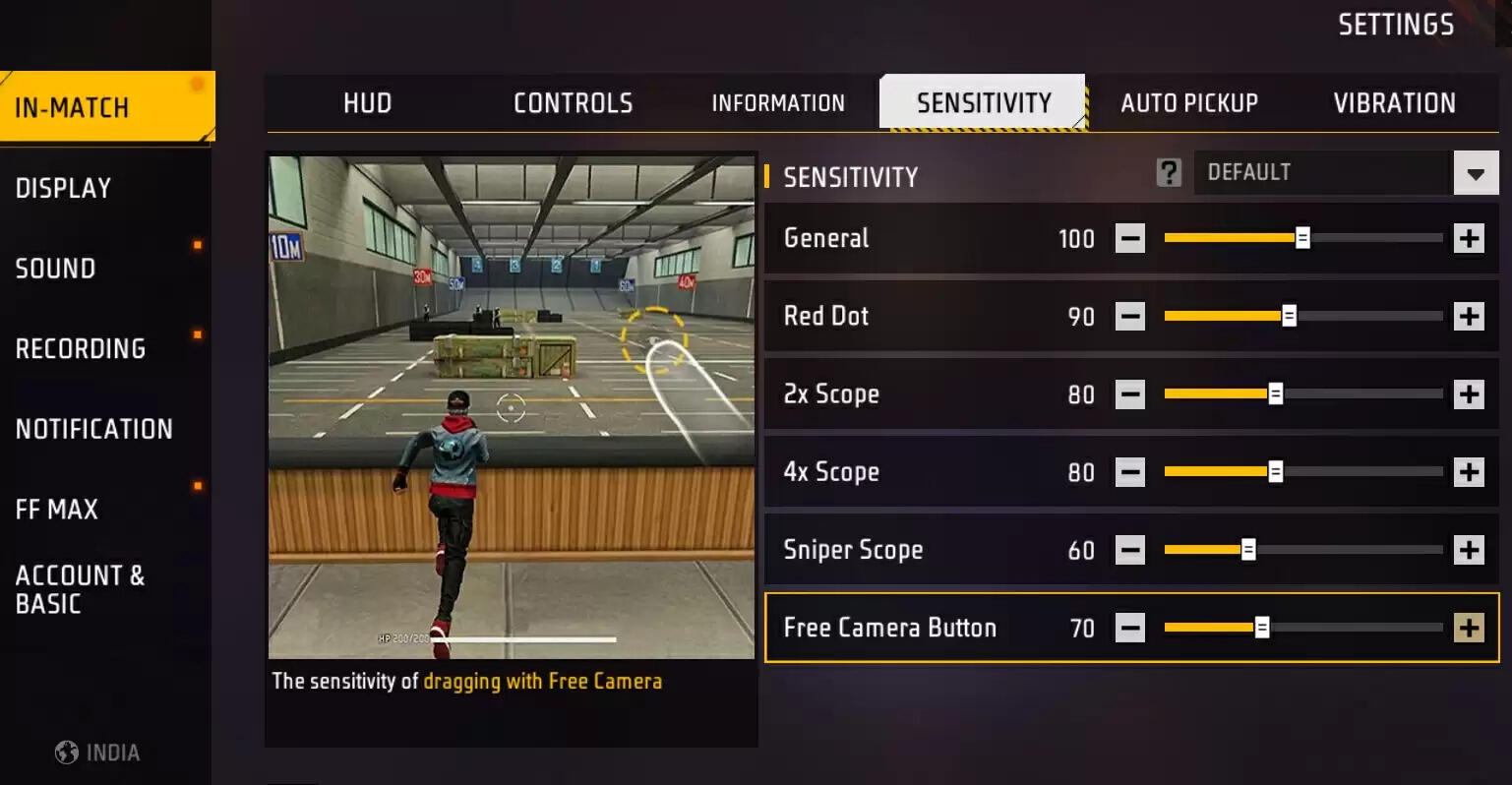 Free Fire MAX के लिए बेहतरीन सेंसिटिविटी सेटिंग्स