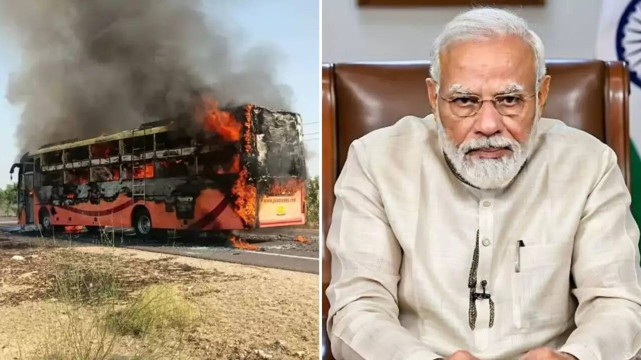 जैसलमेर बस दुर्घटना में 20 लोगों की जान गई, पीएम मोदी ने जताया दुख