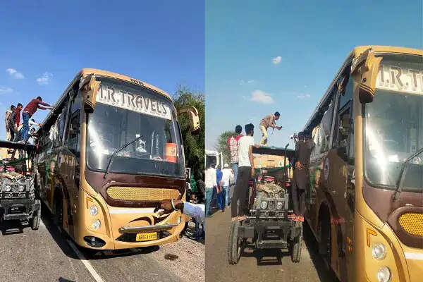 राजस्थान में भीषण सड़क दुर्घटना, बस और ट्रेलर की टक्कर में 6 की मौत