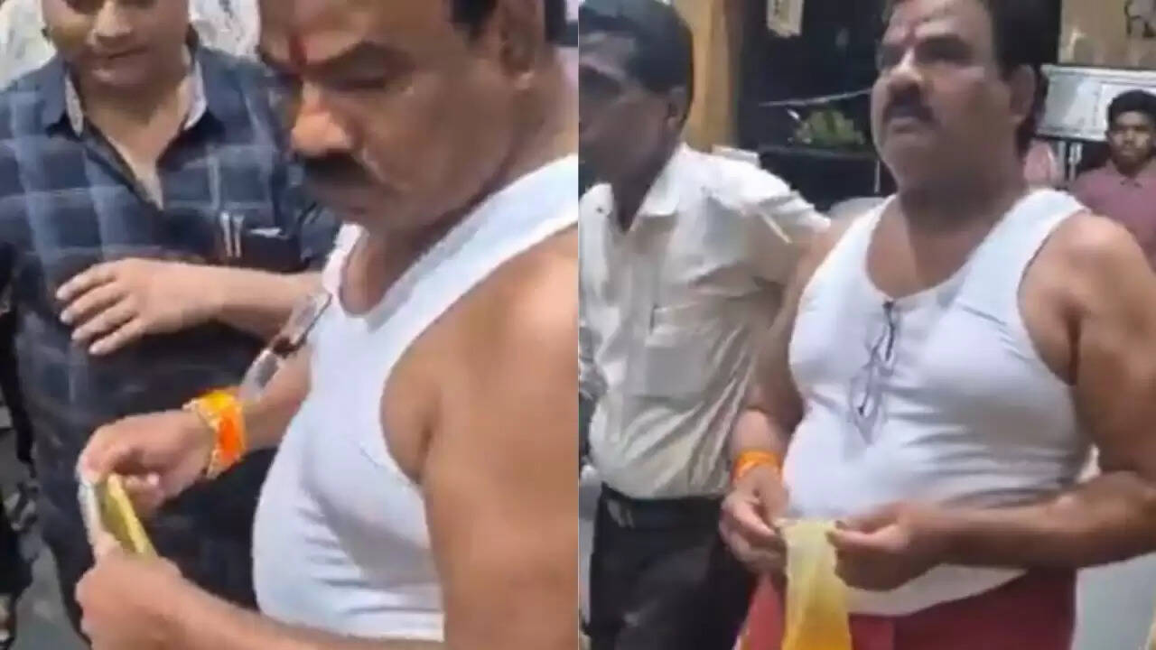 शिवसेना विधायक संजय गायकवाड़ का गुस्सा: खराब खाने पर कैंटीन संचालक को पीटा