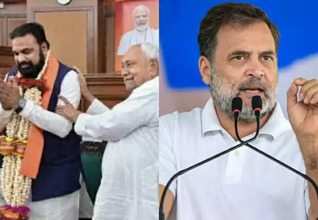 राहुल गांधी का नीतीश कुमार पर हमला, भाजपा के दबाव का लगाया आरोप