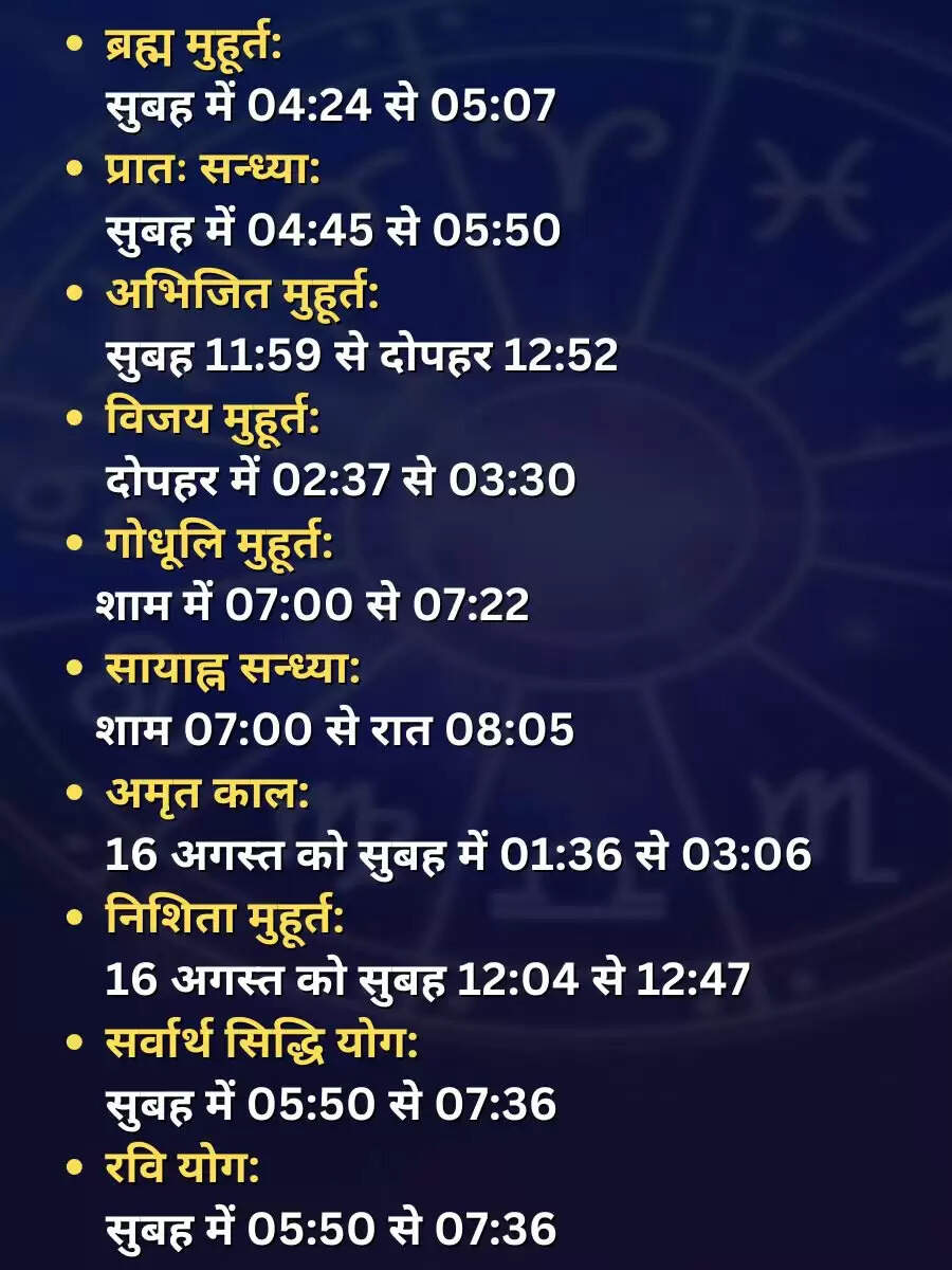 15 अगस्त 2025 का पंचांग: काली जयंती और शुभ मुहूर्त