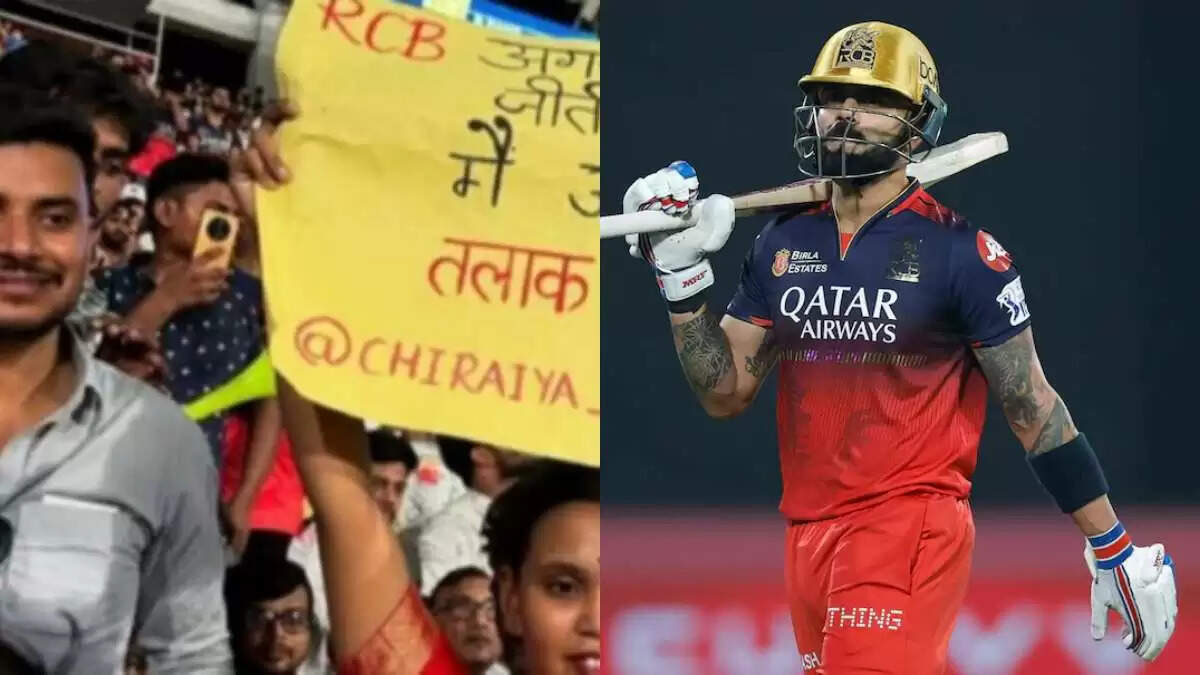 आरसीबी ने आईपीएल 2025 के फाइनल में जगह बनाई, फैन का पोस्टर हुआ वायरल