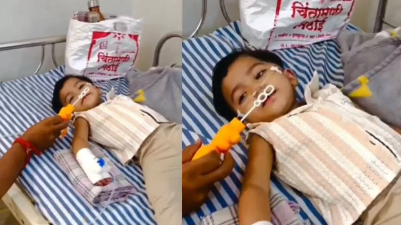 पिता का प्यार: अस्पताल में बेटी को खुश करने वाला वायरल वीडियो