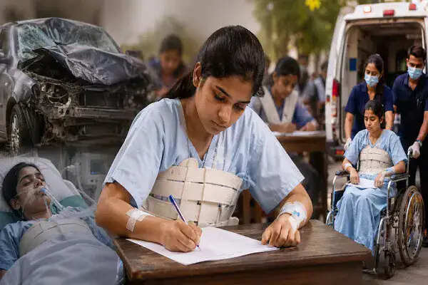 केंद्रीय शिक्षा मंत्री की पहल से घायल छात्रा ने नीट परीक्षा दी