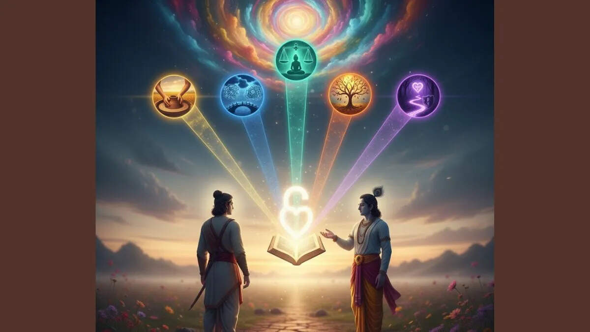 भगवद गीता के पांच मंत्र: जीवन में खुशी और सफलता के लिए मार्गदर्शन