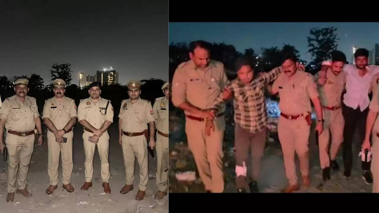 नोएडा में पुलिस ने संदिग्ध बदमाशों को पकड़ा, मुठभेड़ में हुए घायल