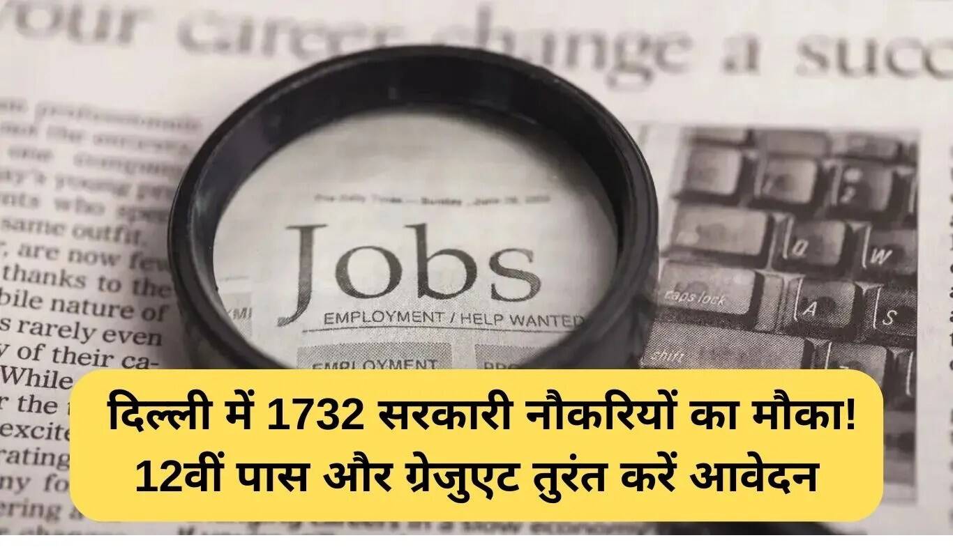 दिल्ली में 1732 सरकारी नौकरियों के लिए DDA भर्ती, 12वीं पास और ग्रेजुएट करें आवेदन