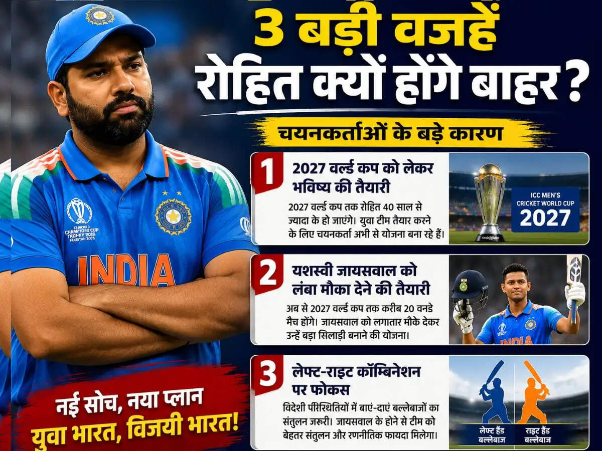 रोहित शर्मा के वनडे करियर का अंत: चयनकर्ताओं के फैसले के पीछे की वजहें