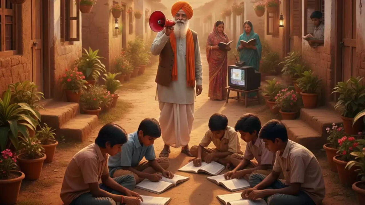 हलगा गांव में पढ़ाई का अनोखा माहौल: डिजिटल ब्रेक से बढ़ी एकाग्रता