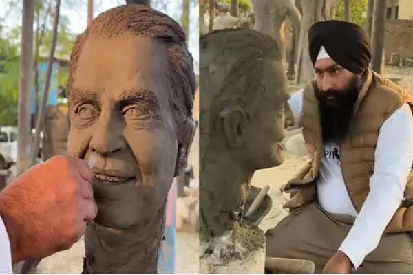 पंजाब में धर्मेंद्र की याद में मूर्तिकार बना रहा भव्य प्रतिमा