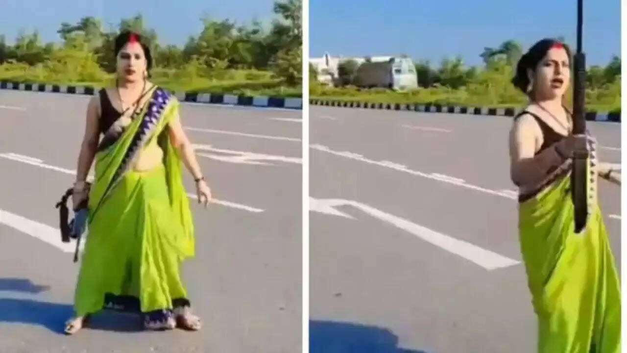 कन्नौज में महिला ने रायफल के साथ बनाया वीडियो, सोशल मीडिया पर मचा हड़कंप