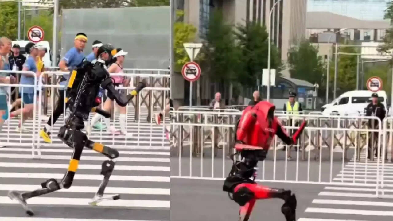 बीजिंग में ह्यूमनॉइड रोबोट्स ने मचाई धूम, इंसानों को दी मात