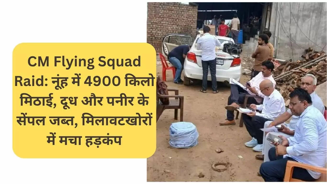 हरियाणा में सीएम फ्लाइंग स्क्वाड की छापेमारी: 4900 किलोग्राम मिलावटी खाद्य सामग्री जब्त