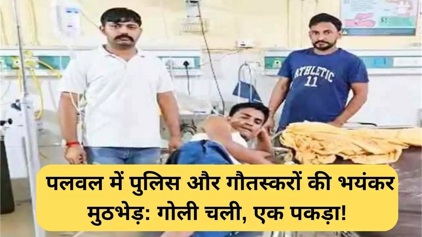 पलवल में गौतस्करों के खिलाफ पुलिस की मुठभेड़: एक तस्कर गिरफ्तार, चार फरार
