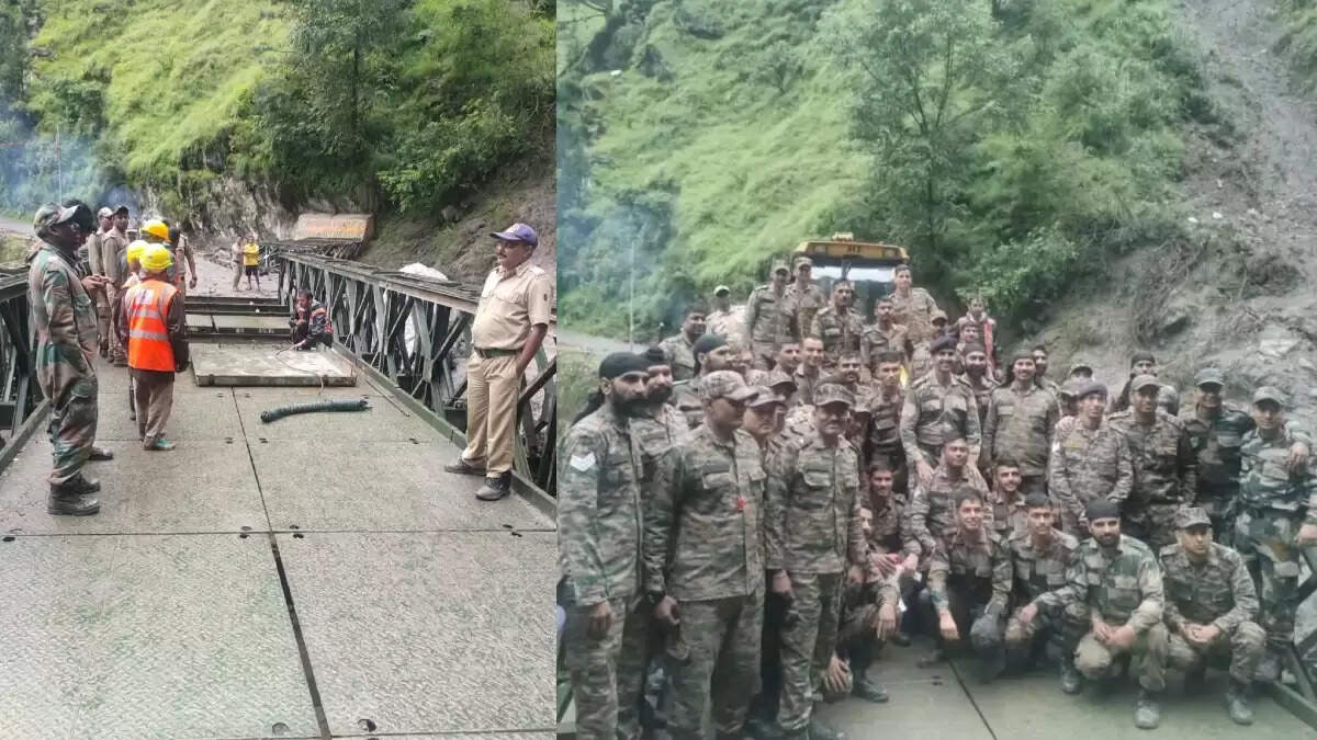उत्तरकाशी आपदा: बीआरओ ने तीन दिन में वैली ब्रिज का निर्माण किया, सोनगाड तक सड़क बहाल
