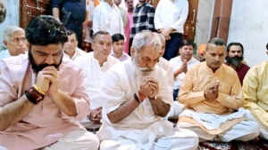राज्यसभा सांसद कार्तिकेय शर्मा ने संस्कृत भवन की आधारशिला रखी