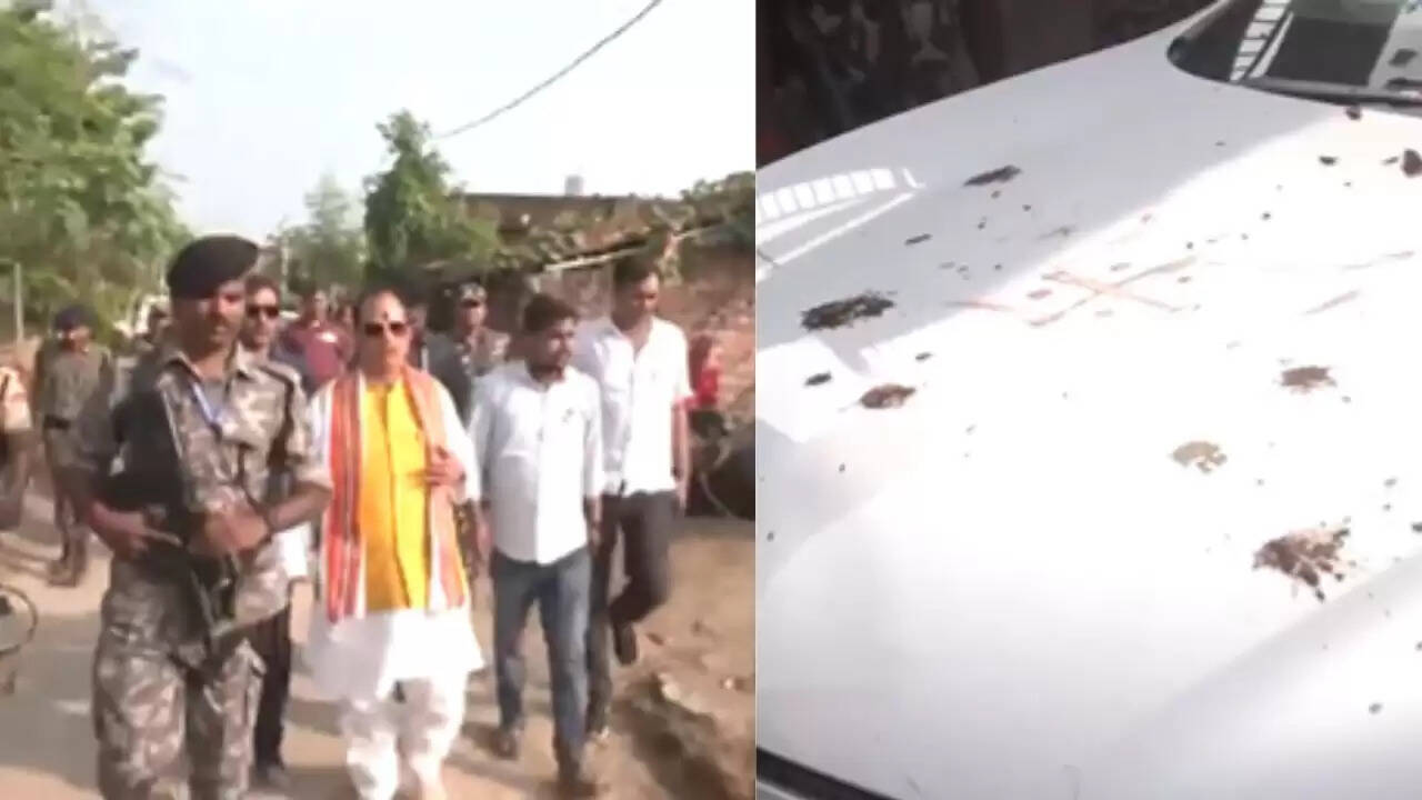 बिहार चुनाव में उपमुख्यमंत्री विजय कुमार सिन्हा के काफिले पर हमला