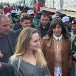 एंजेलिना जोली का गाजा सिटी में रफाह क्रॉसिंग का दौरा