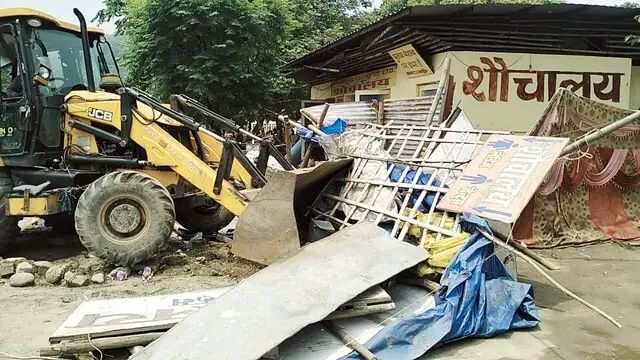 कावड़ मेले के दृष्टिगत अतिक्रमण हटाओ अभियान जारी