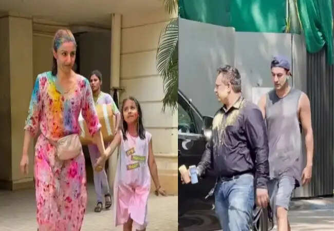 बॉलीवुड सितारों ने होली पर बच्चों के साथ मनाया रंगीन जश्न