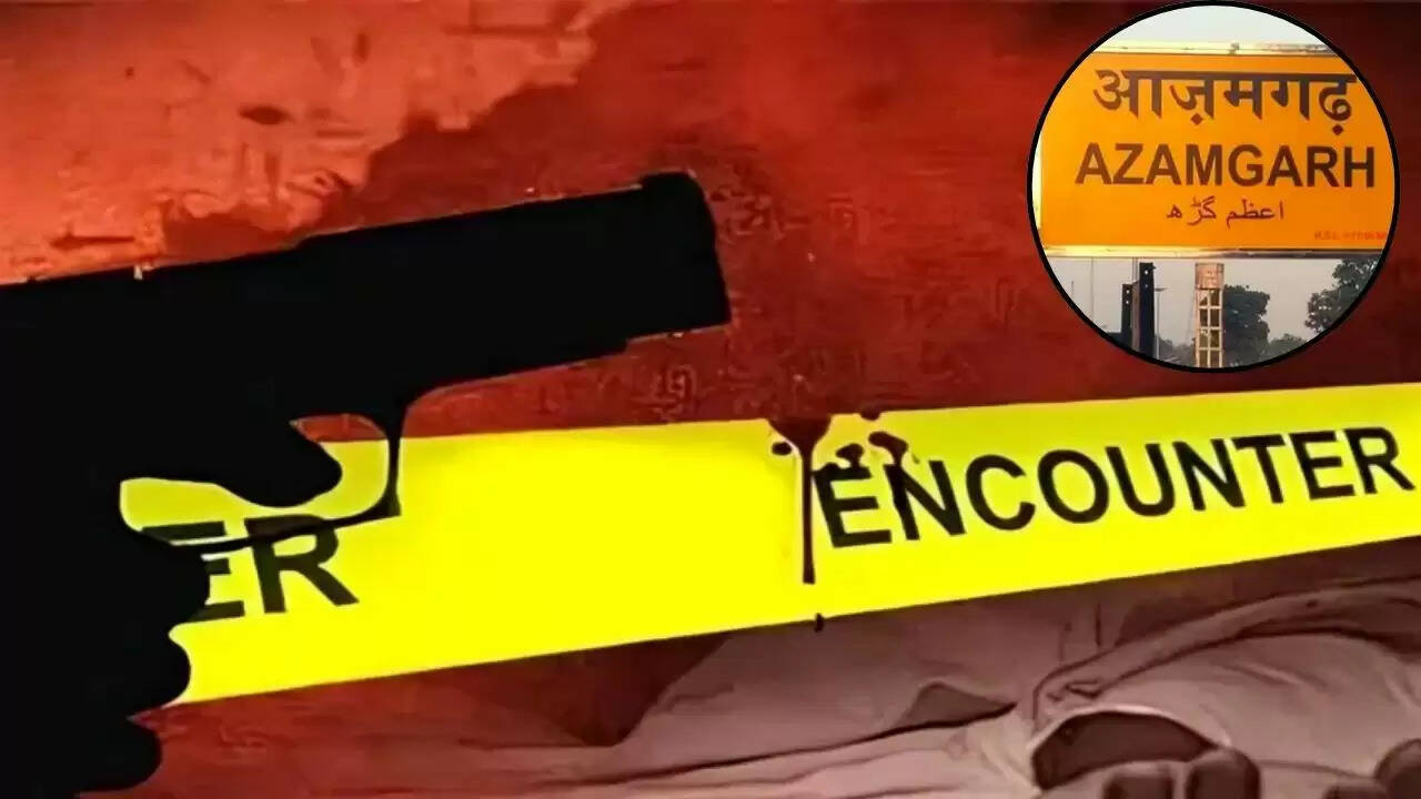 आजमगढ़ में मुठभेड़ में एक लाख रुपये का इनामी बदमाश ढेर