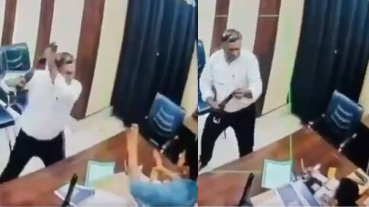 सीतापुर में प्रिंसिपल का शिक्षा अधिकारी पर बेल्ट से हमला