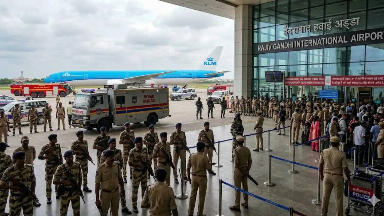 हैदराबाद एयरपोर्ट पर बम की धमकी: नीदरलैंड्स से आई फ्लाइट पर सुरक्षा बढ़ाई गई