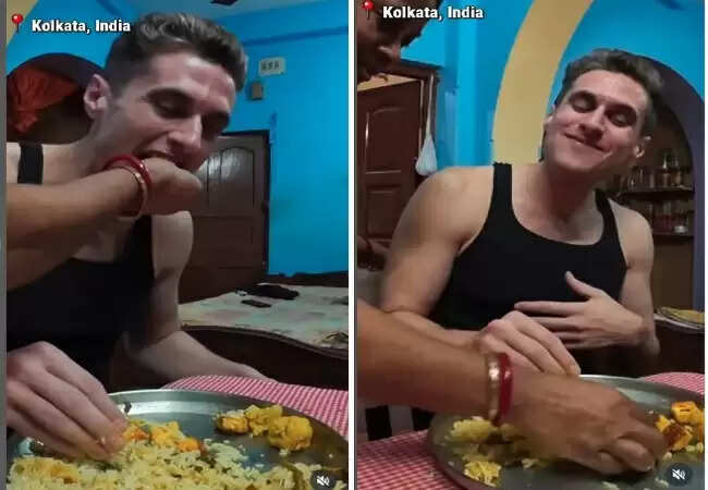 अमेरिकी व्लॉगर को भारतीय मां ने खिलाया खाना, वीडियो हुआ वायरल