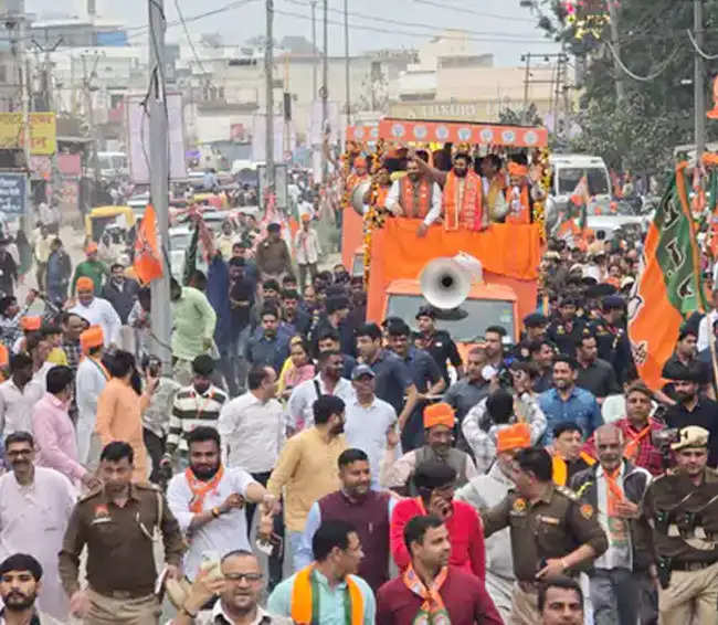 सोनीपत निकाय चुनाव में भाजपा ने झौंकी ताकत,सीएम ने किया रोड शो