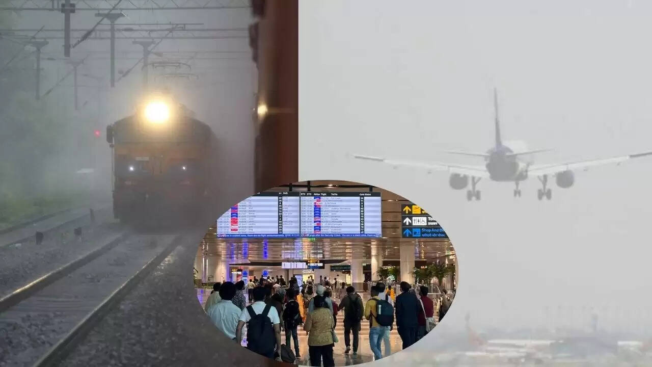 दिल्ली में घने कोहरे से हवाई और रेल यातायात प्रभावित