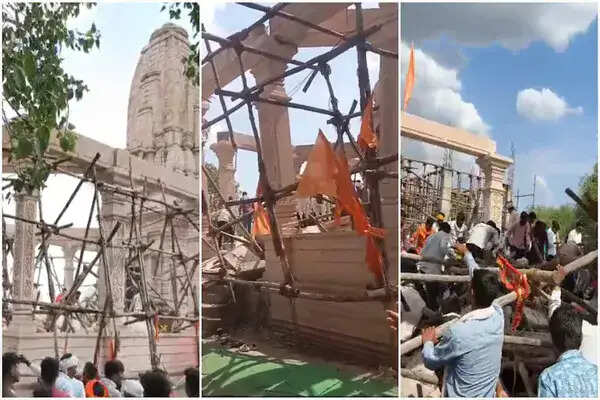 महाराष्ट्र के यशवाड़ी मारुति मंदिर में हादसा: निर्माणाधीन मंडप गिरने से 5 की मौत