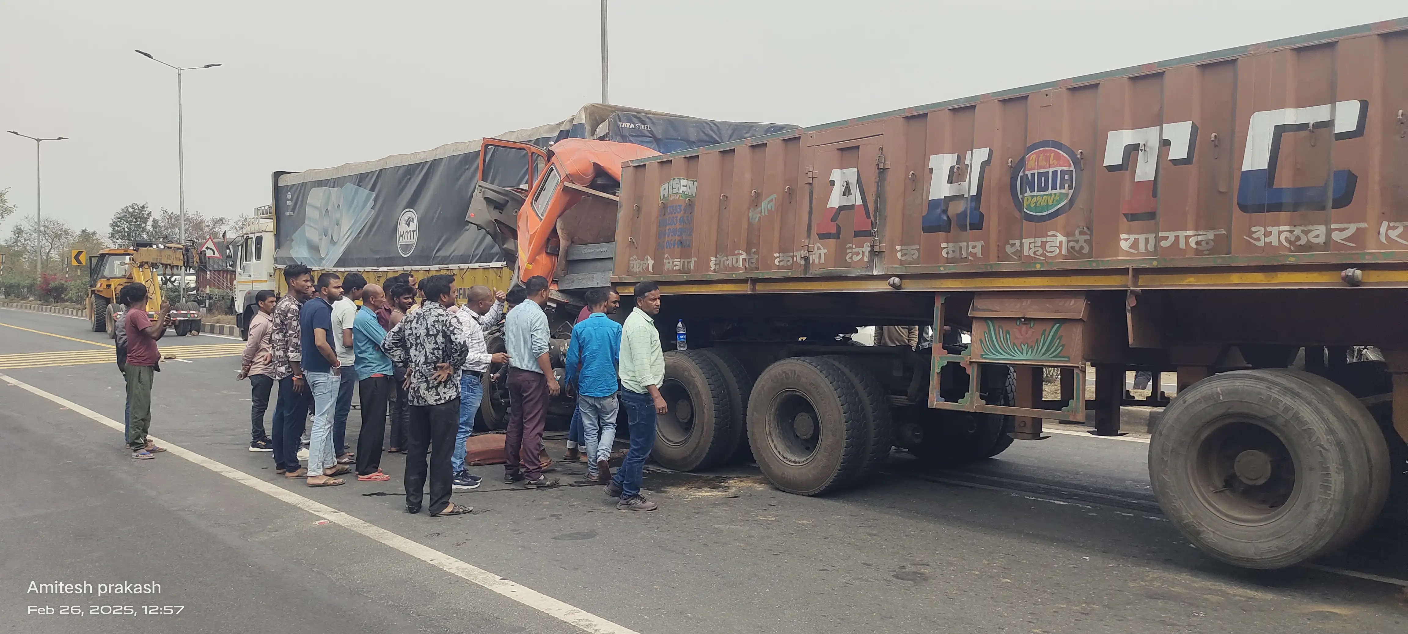 ट्रेलर का ब्रेक फेल, दुर्घटना में चालक की मौत