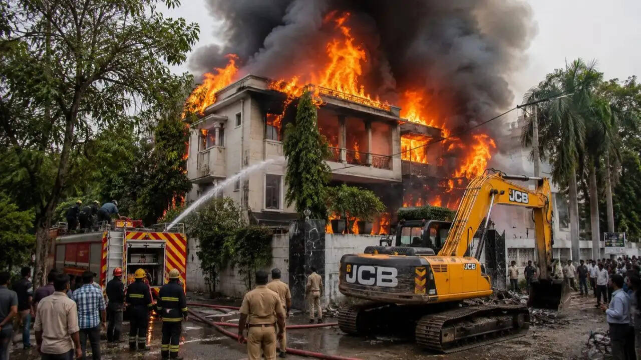 रायपुर में भीषण आग: जया ऑटोमोबाइल शोरूम में लगी आग ने मचाई अफरा-तफरी