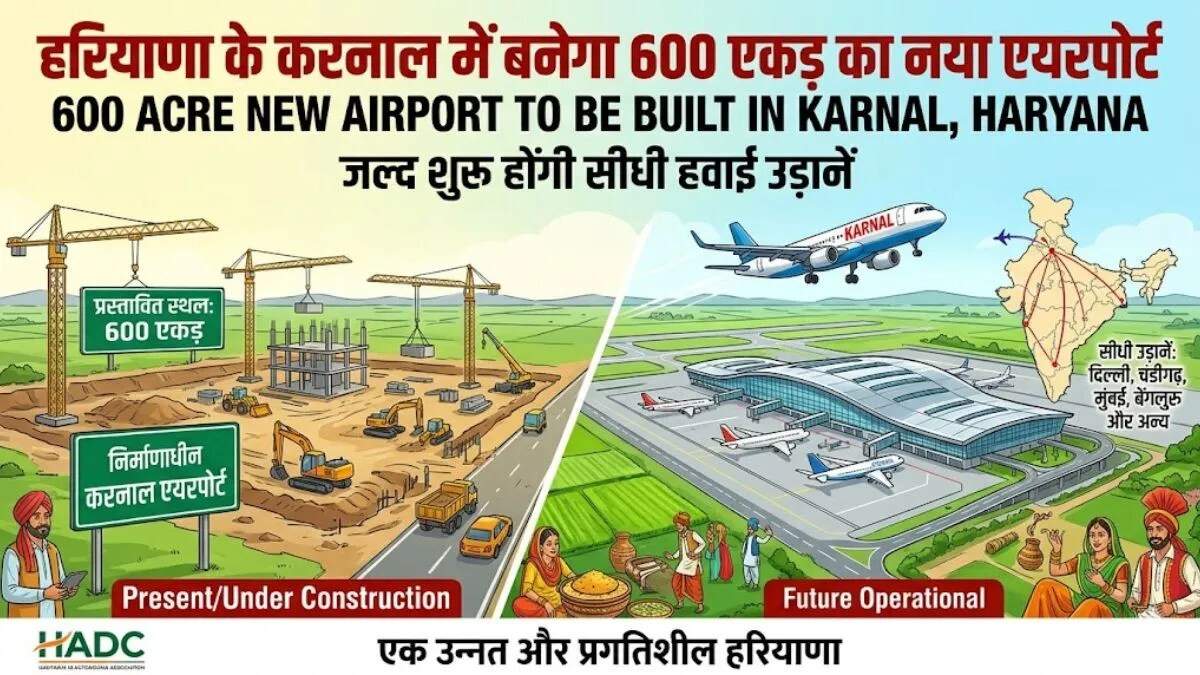 हरियाणा में हवाई यात्रा का नया युग: करनाल में बनेगा ग्रीनफील्ड एयरपोर्ट