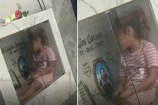 भावुक वीडियो: कब्र पर मां की तस्वीर से बातें करती बच्ची का दिल छू लेने वाला दृश्य