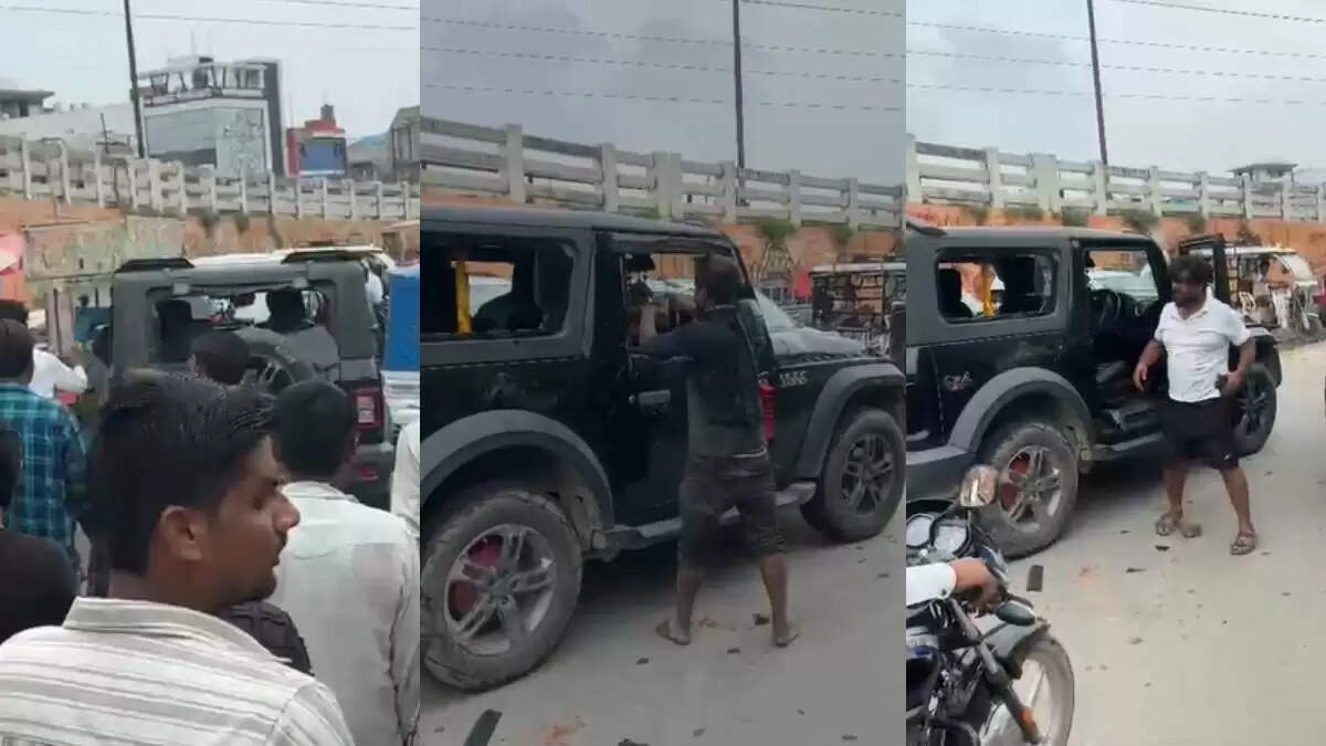 लखनऊ में थार गाड़ी पर लोगों का गुस्सा, वीडियो हुआ वायरल