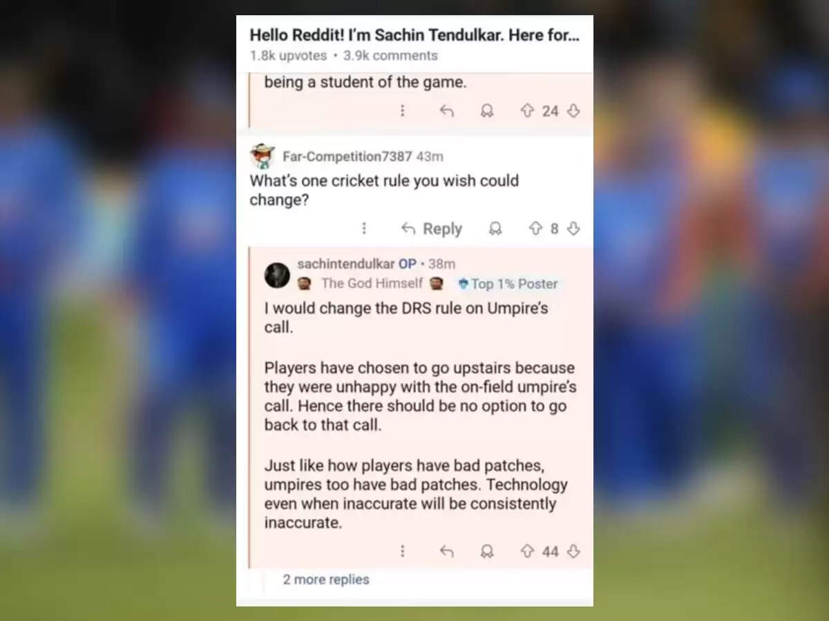 सचिन तेंदुलकर ने DRS नियम में बदलाव की उठाई मांग