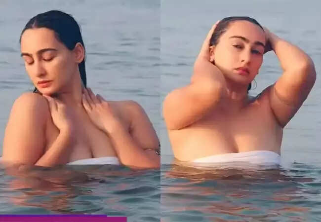 मेघा शुक्ला का समंदर में नहाने का वीडियो बना चर्चा का विषय