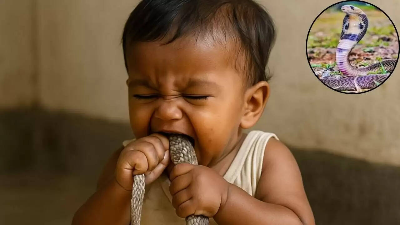 बिहार में एक साल के बच्चे ने जहरीले सांप को काटकर बचाई जान