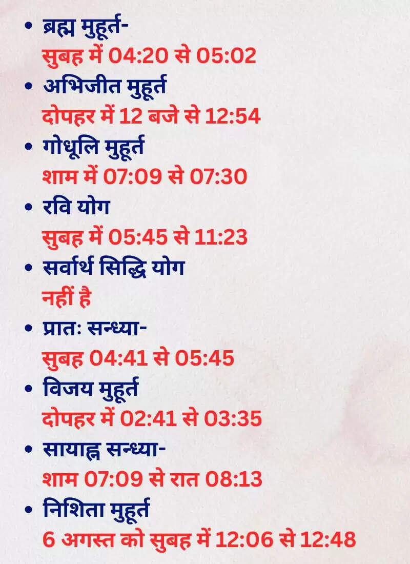 05 अगस्त 2025 का पंचांग: पुत्रदा एकादशी और मंगला गौरी व्रत का महत्व