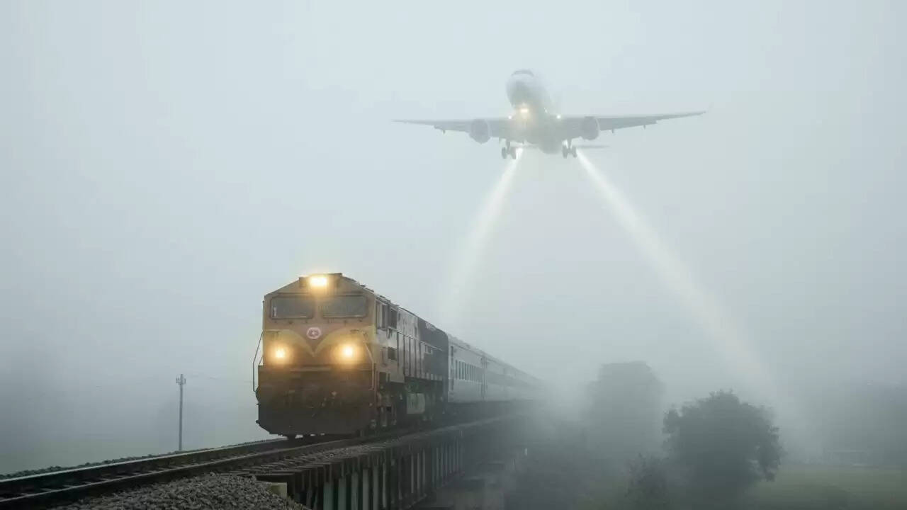 दिल्ली में घने कोहरे और खराब वायु गुणवत्ता से यातायात प्रभावित